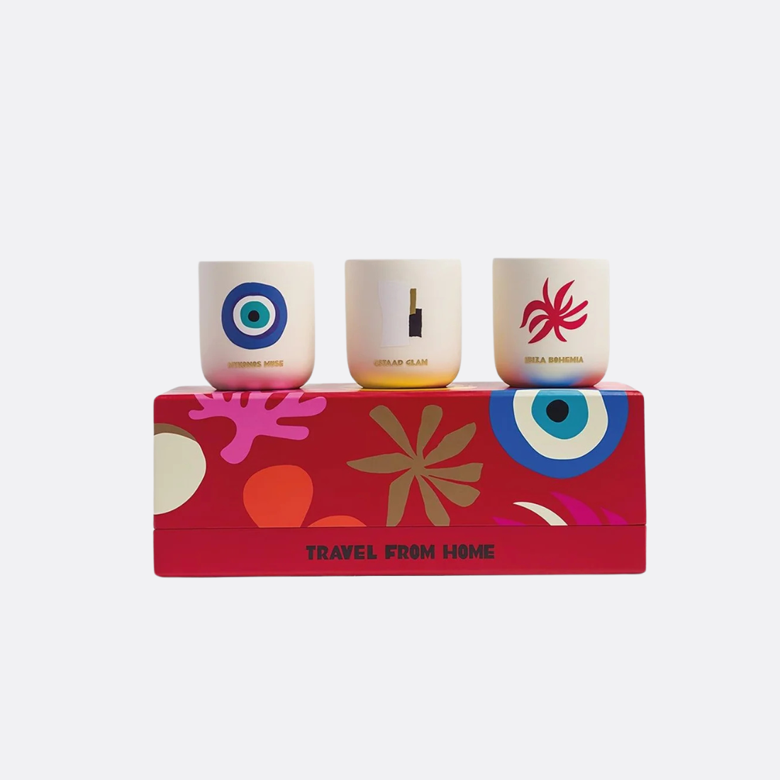 Conjunto de mini velas perfumadas para viajar de casa