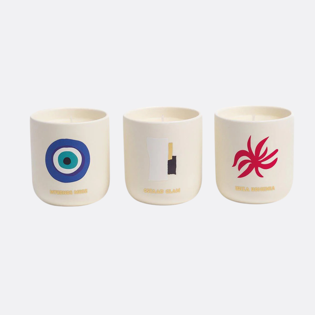 Conjunto de mini velas perfumadas para viajar de casa