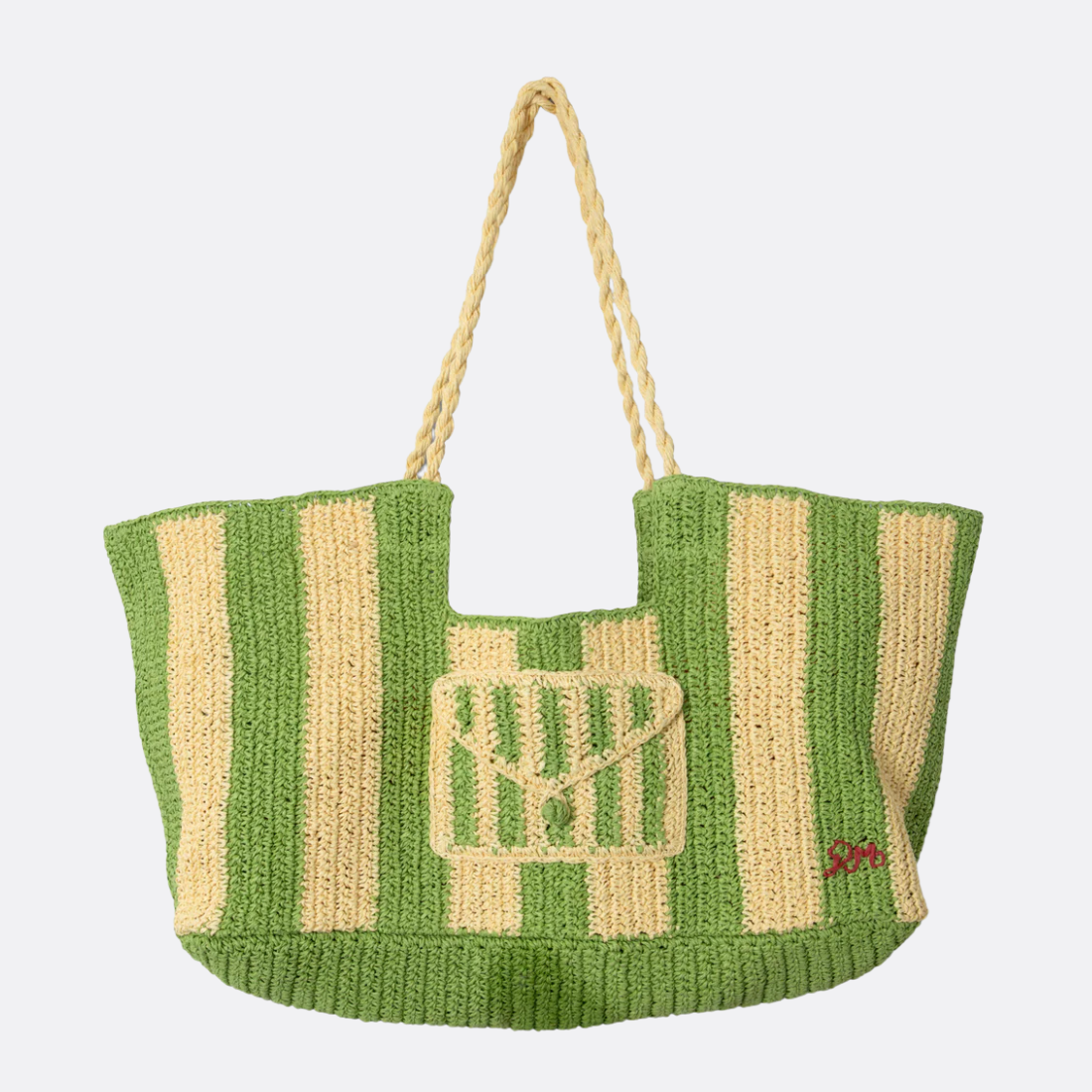 El bolso de playa Orla de rafia
