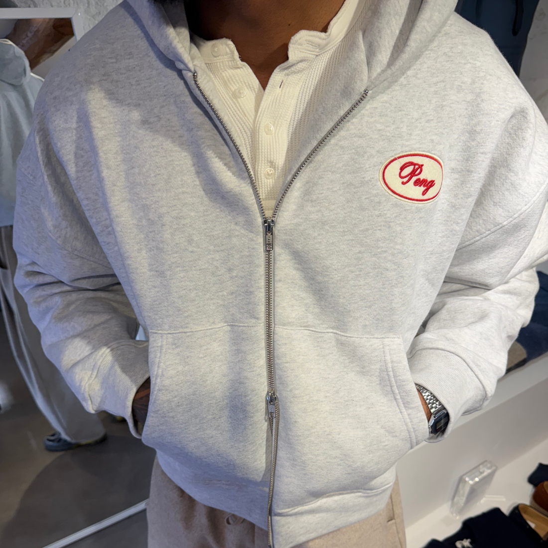 Patch Zip Hoodie